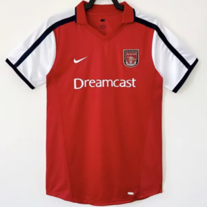 Arsenal retro hemmatröja vuxen 2000/01 klassisk matchtröja med Bukayo Saka namn och nummer tryck