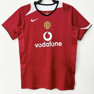 Manchester United retro hemmatröja vuxen 2005/06 röd matchtröja med Marcus Rashford namn och nummer tryck
