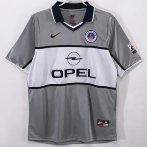 PSG retro bortatröja vuxen 2000/01 grå silver matchtröja med Ousmane Dembélé namn och nummer tryck