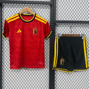Belgien hemmatröja VM 2026 barn med eget namn och nummer tryck