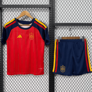 Spanien hemmatröja VM 2026 barn med eget namn och nummer tryck