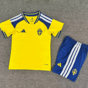 Sverige hemmatröja 2026 barn med eget namn och nummer tryck
