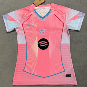 Barcelona träningströja 2026 rosa dam med eget namn och nummer tryck