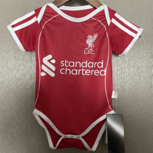 Liverpool babykläder 2026 hemma krypoverall för baby