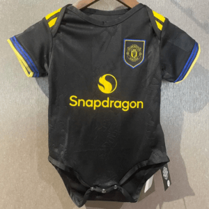 Manchester United babykläder 2025 svart krypoverall för baby