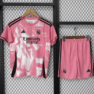 Real Madrid träningströja 2025 rosa barn med eget namn och nummer tryck