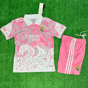 Real Madrid träningströja 2026 rosa Special Edition barn med eget namn och nummer tryck