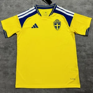 Sverige hemmatröja VM 2026 med eget namn och nummer tryck samt VM-patch