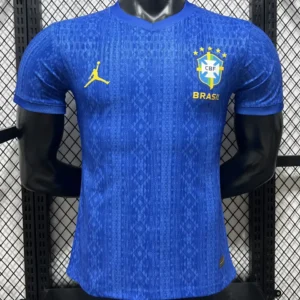 Brasilien Special Edition Player 2026 blå tröja med eget namn och nummer tryck