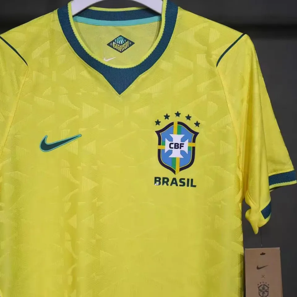 Brasilien hemmatröja gul Neymar Jr 10 Player Version 2026 med VM patch tryck