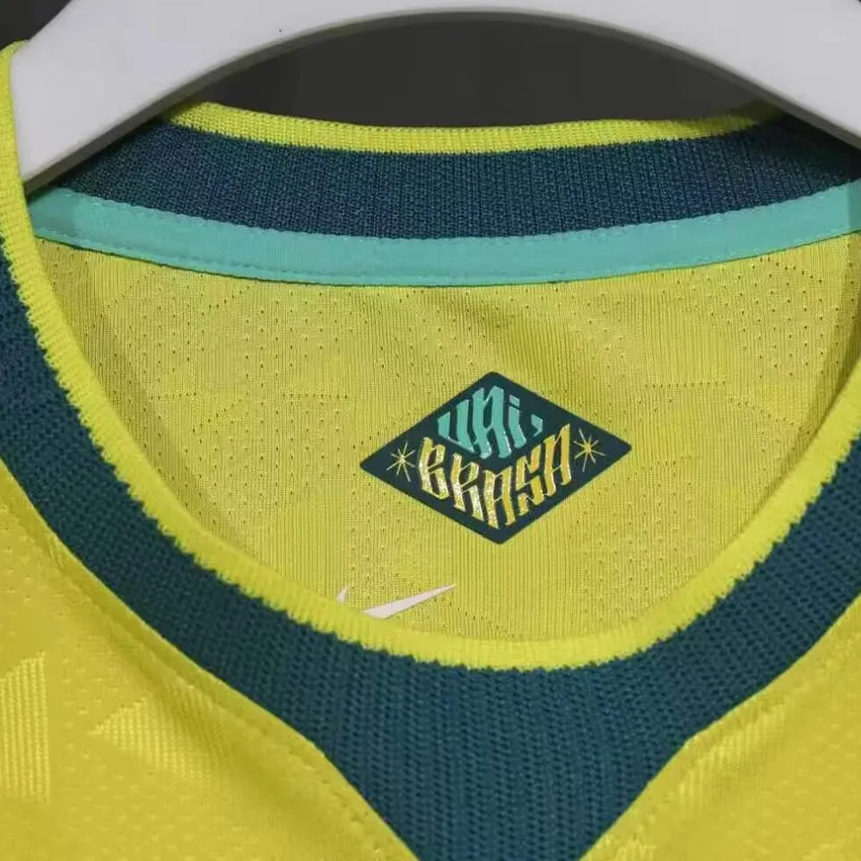 Brasilien hemmatröja gul Neymar Jr 10 Player Version 2026 med VM patch tryck