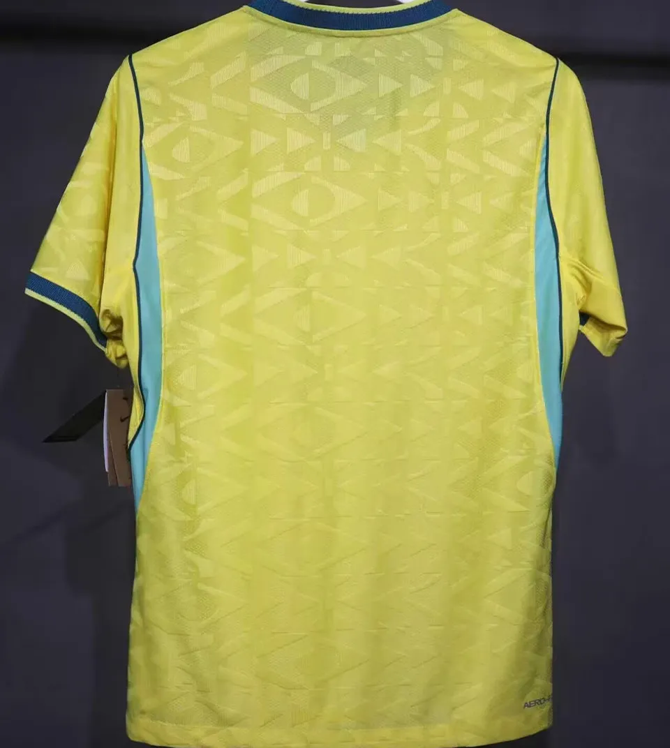 Brasilien hemmatröja gul Neymar Jr 10 Player Version 2026 med VM patch tryck