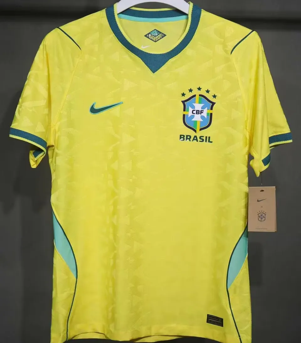 Brasilien hemmatröja gul Neymar Jr 10 Player Version 2026 med VM patch tryck