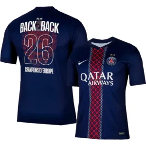 PSG hemmatröja blå 2026 Back2Back Champions d'Europe