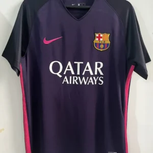 Barcelona bortatröja retro 2016/17 framsida eget namn nummer tryck