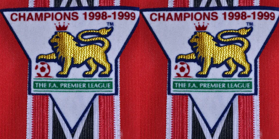 Champions 1998-1999 FA Premier League patch Manchester United bortatröja retro
