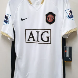 Manchester United bortatröja retro 2006/07 framsida hel eget namn nummer tryck
