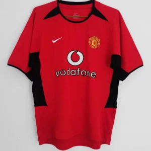Manchester United hemmatröja retro 2002/04 framsida hel eget namn nummer tryck