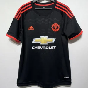 Manchester United tredjetröja retro 2015/16 framsida svart eget namn nummer